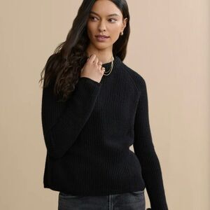 Jenni Kayne Black Crew Neck Sweater Size Small